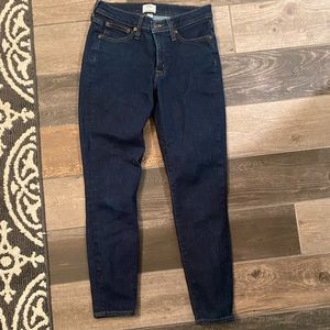 Toothpick JCrew jeans. Dark denim. Only worn a handful of times. Size 27